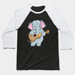 Elephant as musician with guitar Baseball T-Shirt